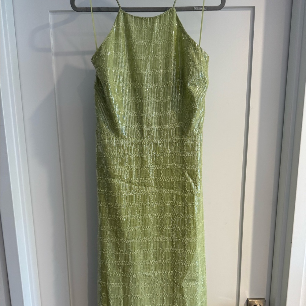 Adelyn Rae Green Maxi Dress